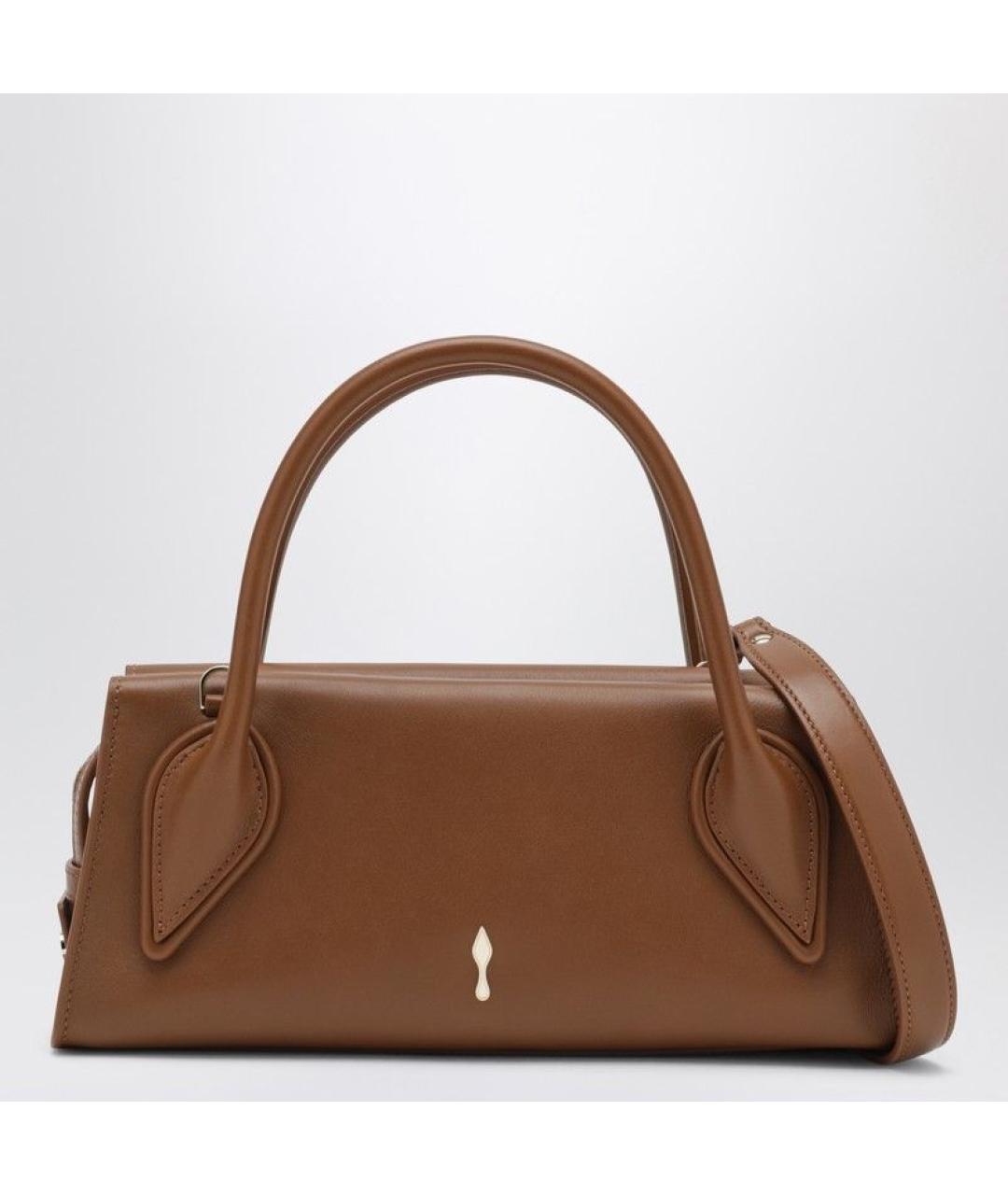 CHRISTIAN LOUBOUTIN Коричневая кожаная сумка через плечо, фото 3