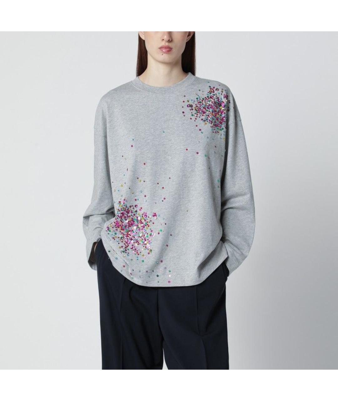 DRIES VAN NOTEN Серый хлопковый джемпер / свитер, фото 3