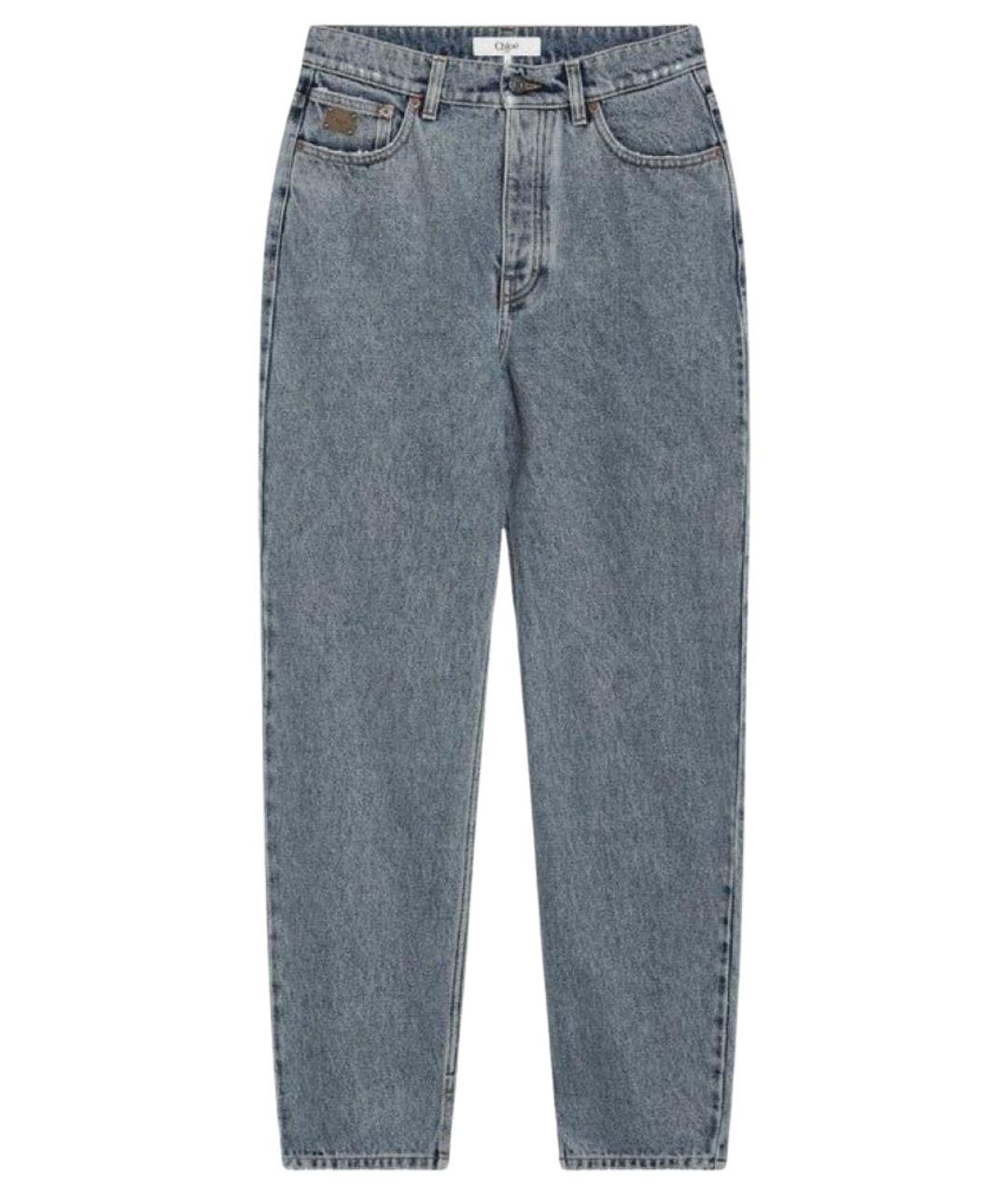 CHLOE Синие хлопковые прямые джинсы, фото 1