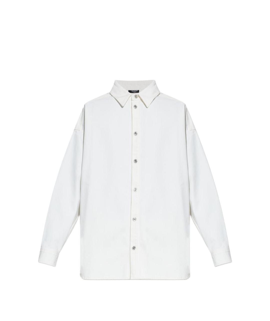 BALMAIN Белая хлопковая кэжуал рубашка, фото 1