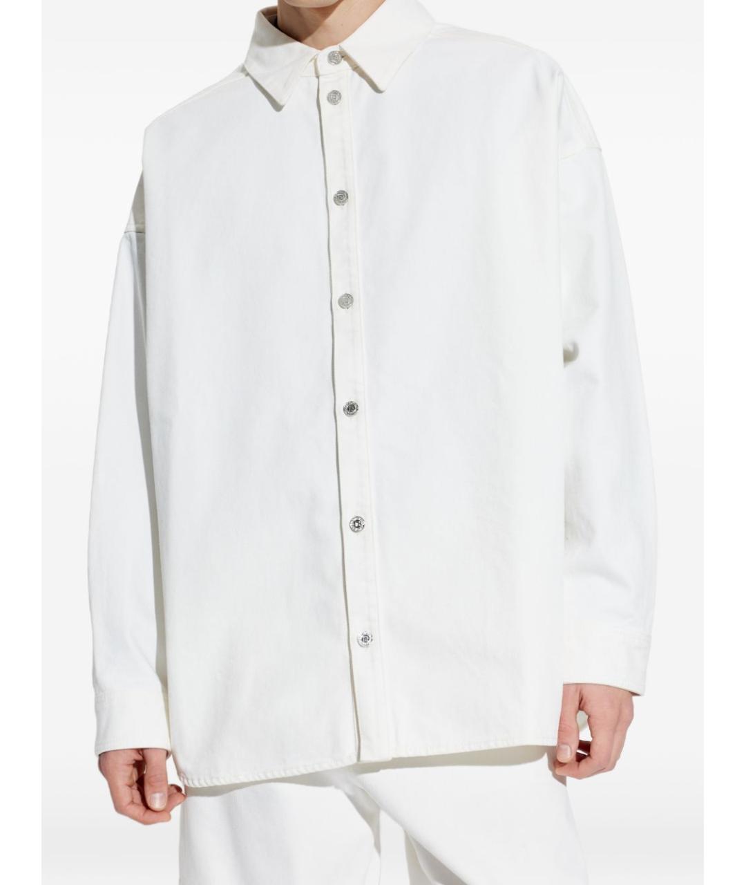 BALMAIN Белая хлопковая кэжуал рубашка, фото 4