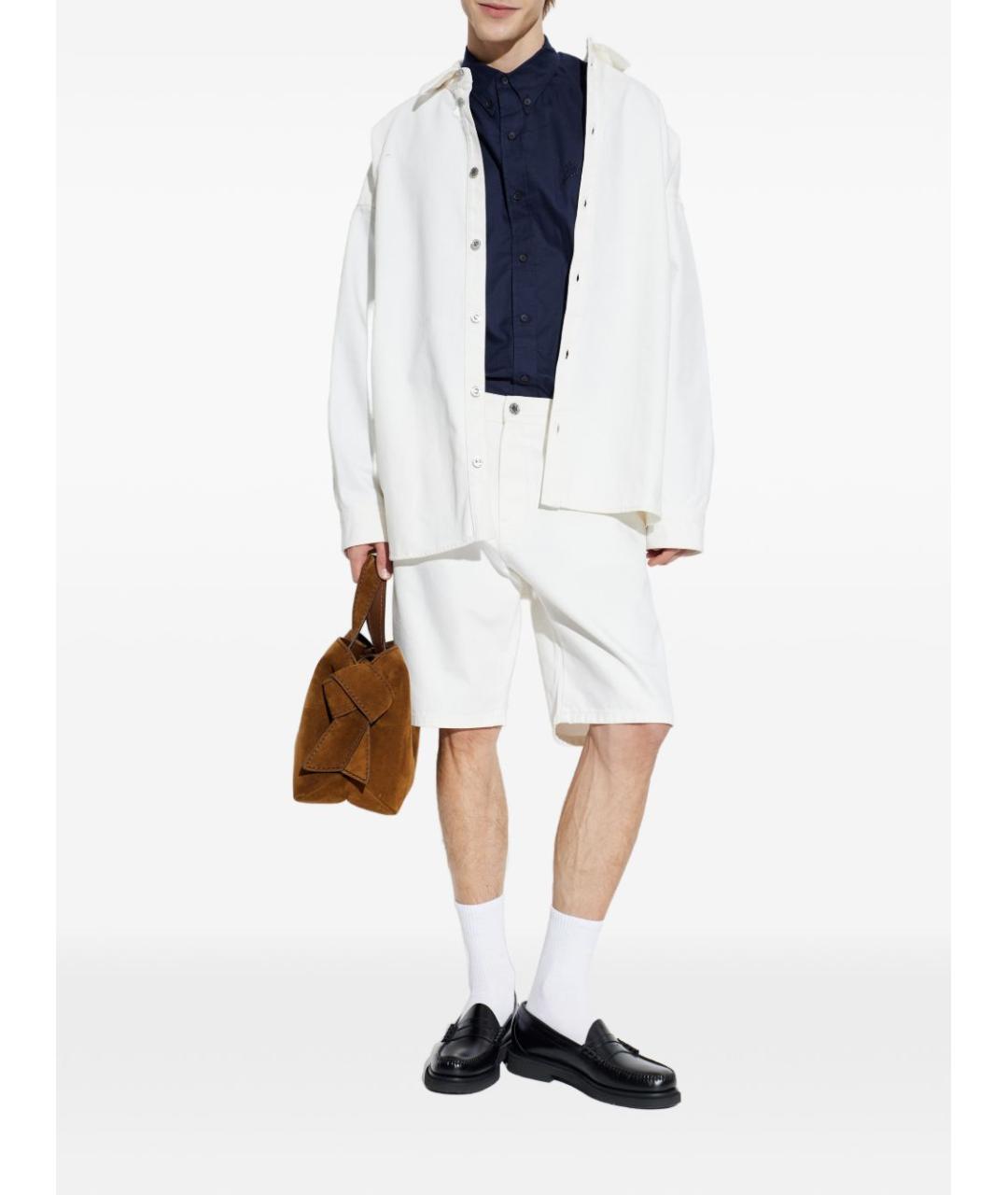 BALMAIN Белые хлопковые шорты, фото 4