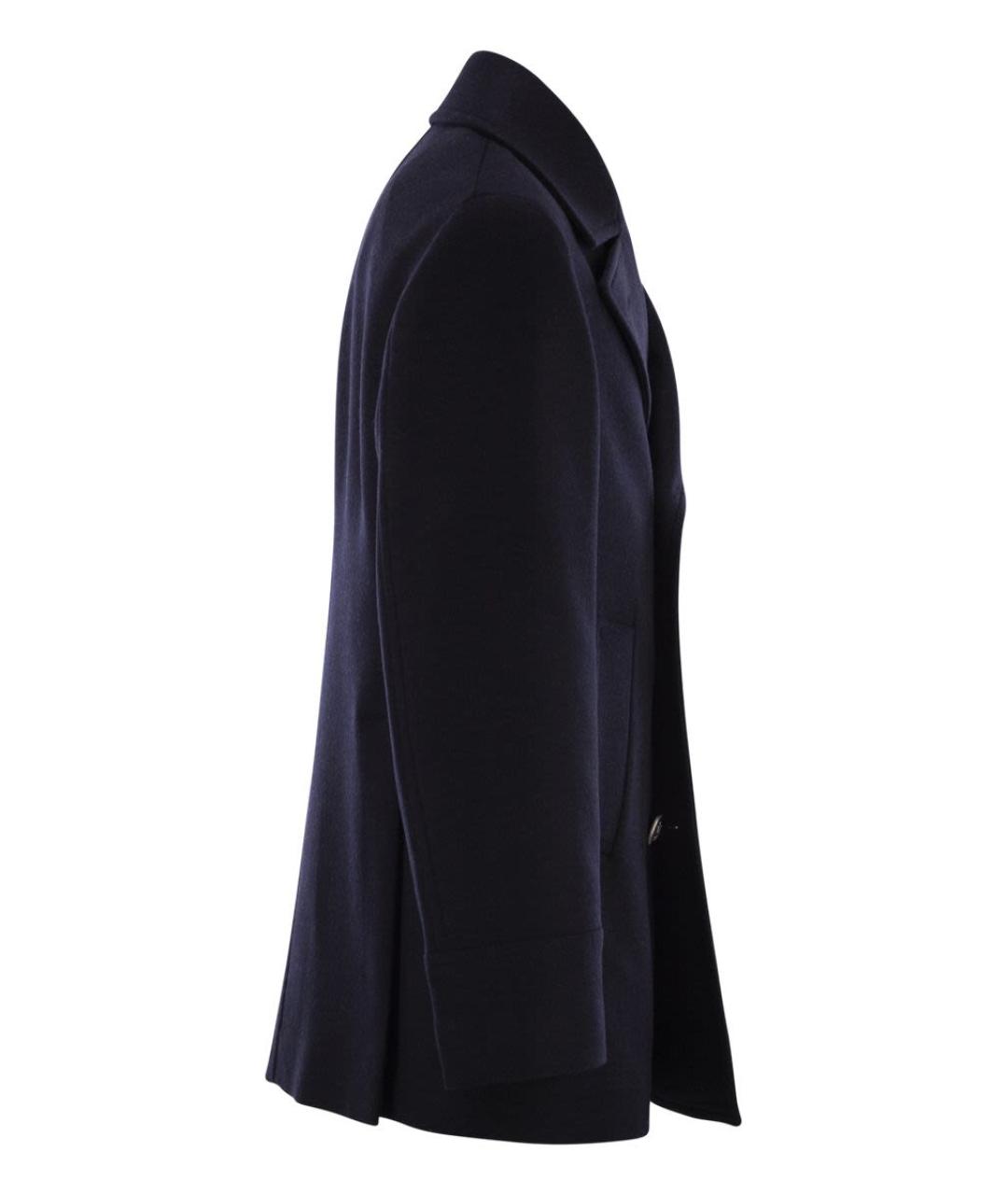 BRUNELLO CUCINELLI Темно-синее шерстяное пальто, фото 3