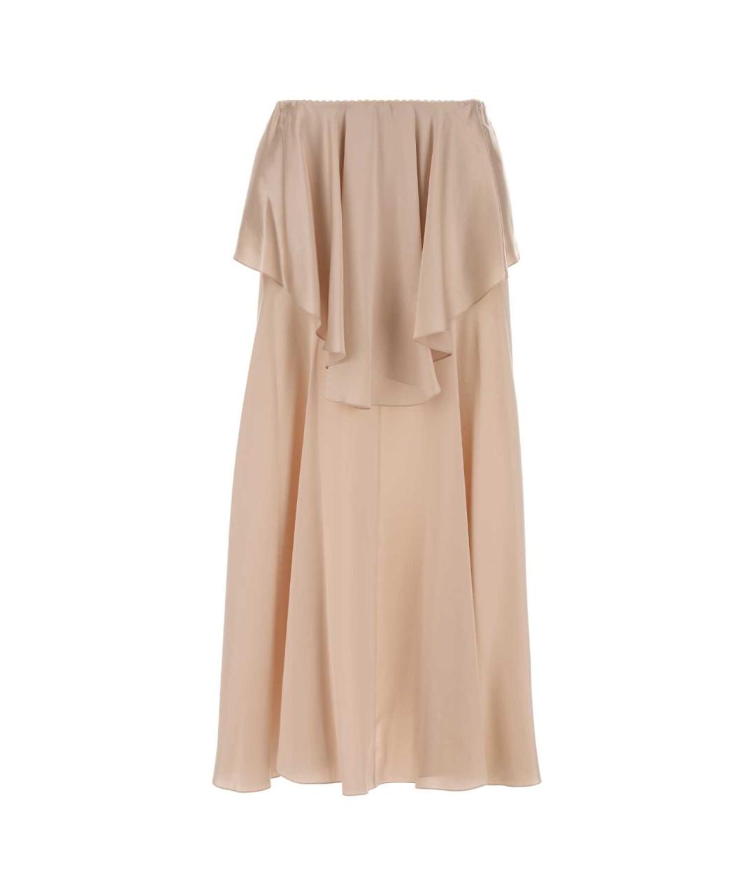 CHLOE Розовая шелковая юбка макси, фото 1