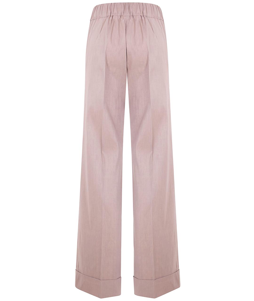 D.EXTERIOR Коричневые льняные прямые брюки, фото 2