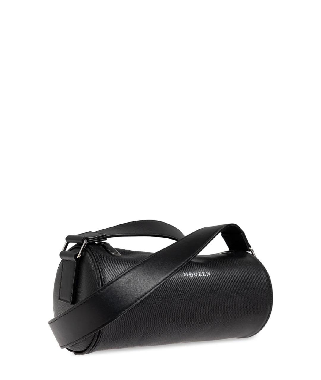 ALEXANDER MCQUEEN Черная кожаная сумка на плечо, фото 3