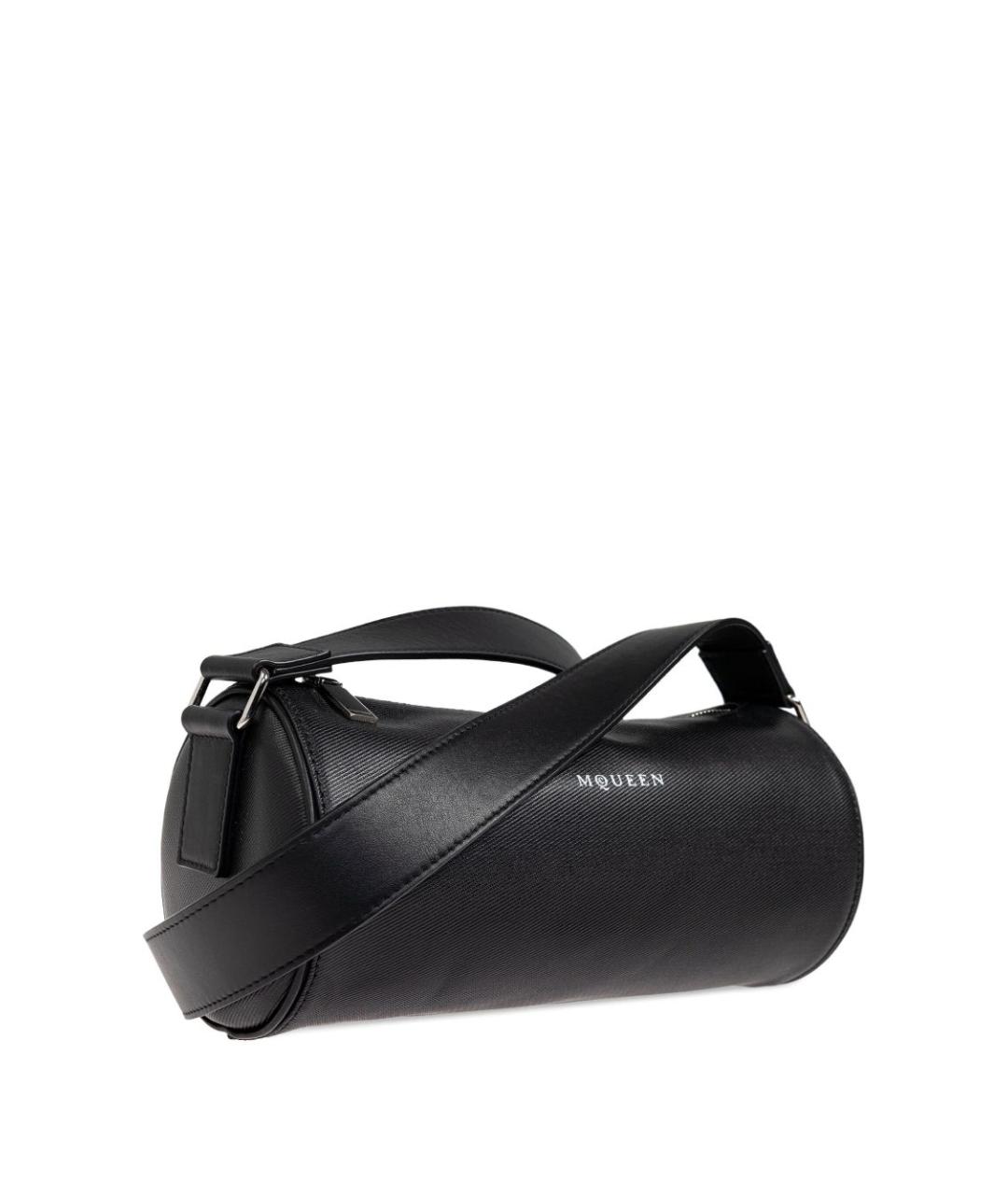 ALEXANDER MCQUEEN Черная кожаная сумка на плечо, фото 5