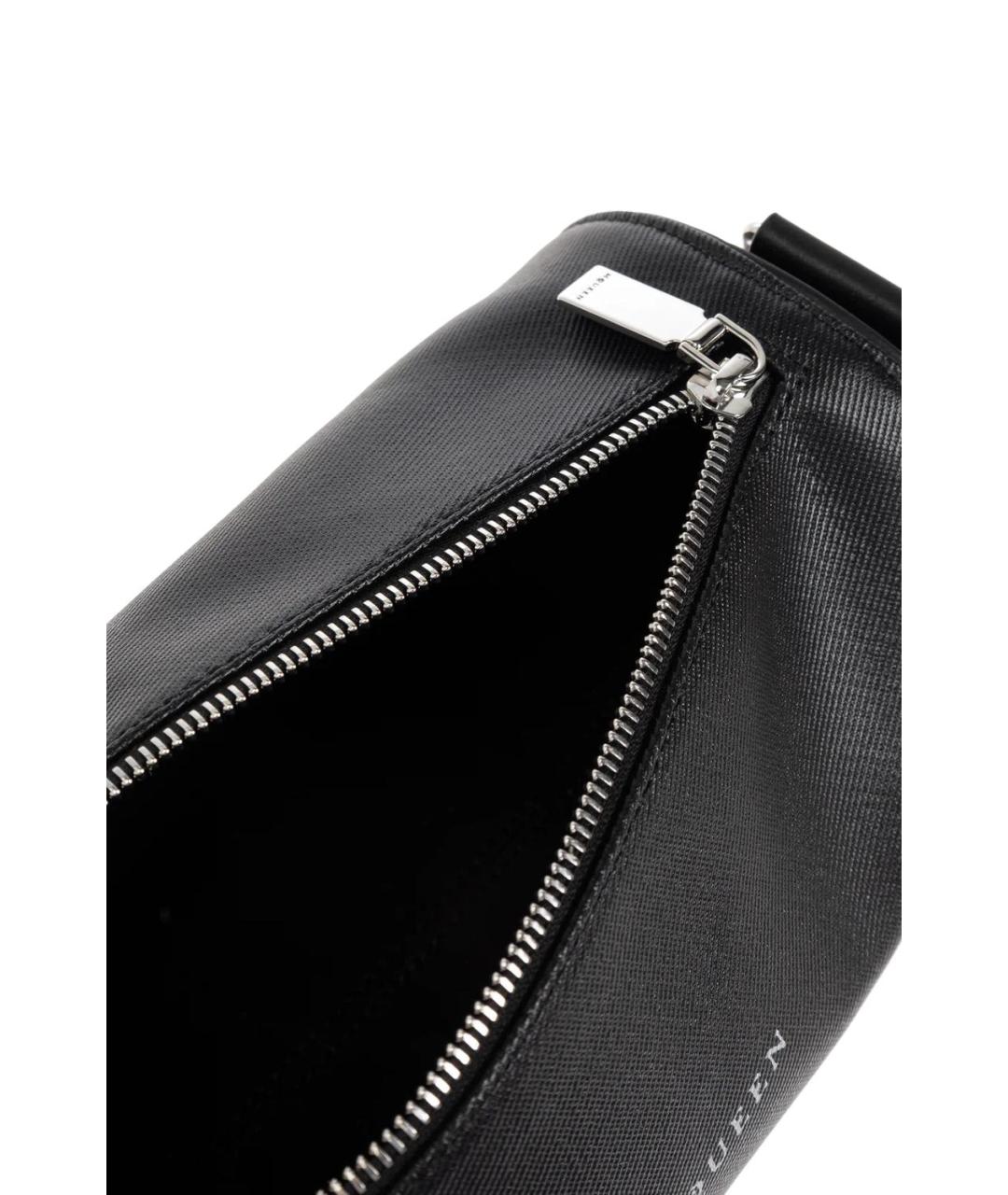 ALEXANDER MCQUEEN Черная кожаная сумка на плечо, фото 4