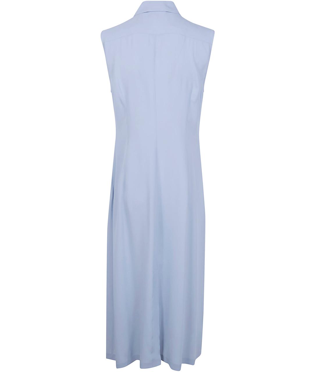 SEVENTY Синее шелковое повседневное платье, фото 2