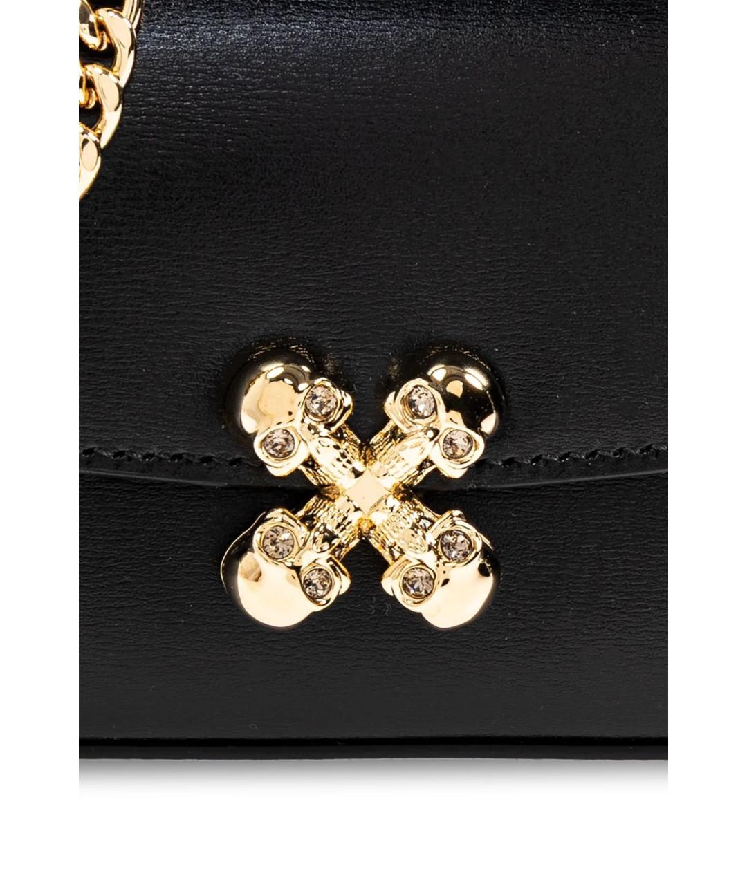 ALEXANDER MCQUEEN Черная хлопковая сумка через плечо, фото 5