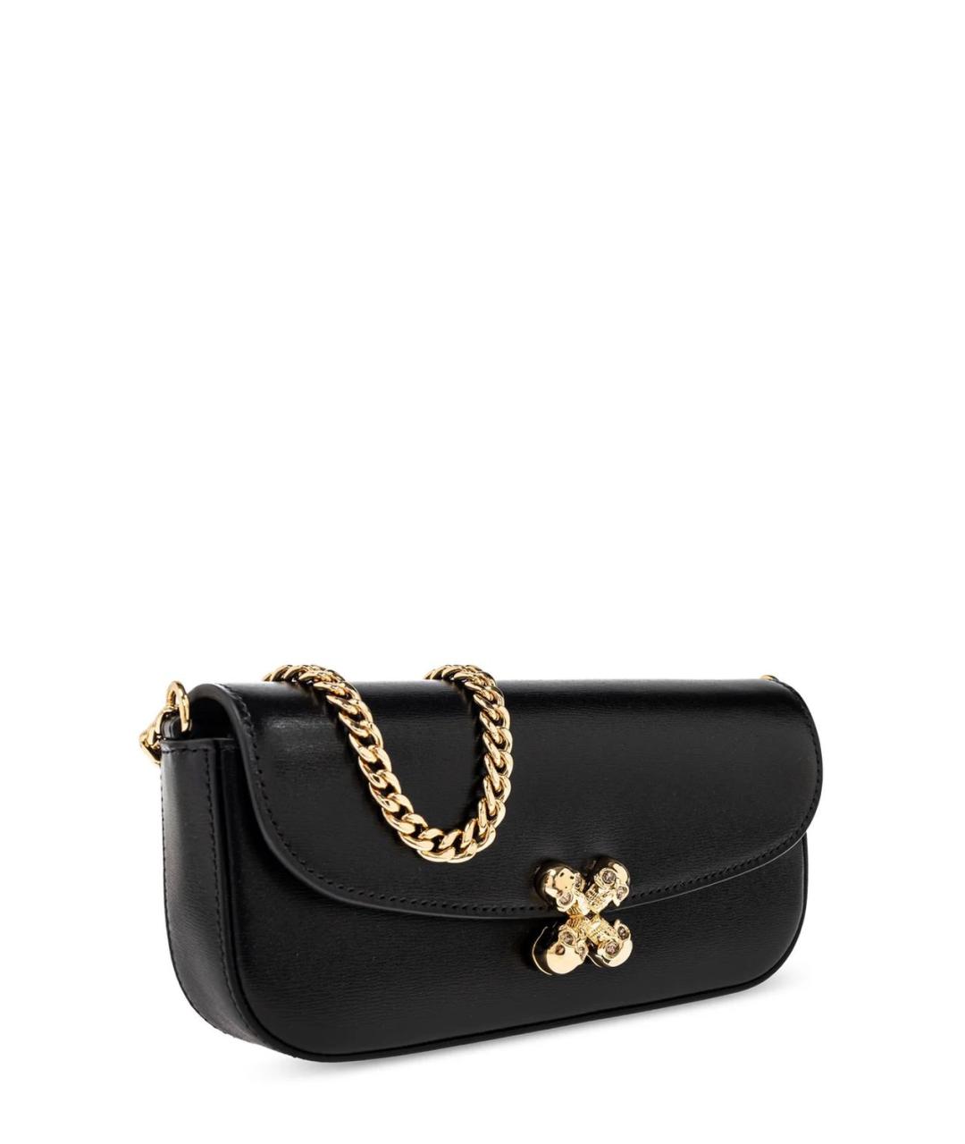 ALEXANDER MCQUEEN Черная хлопковая сумка через плечо, фото 3