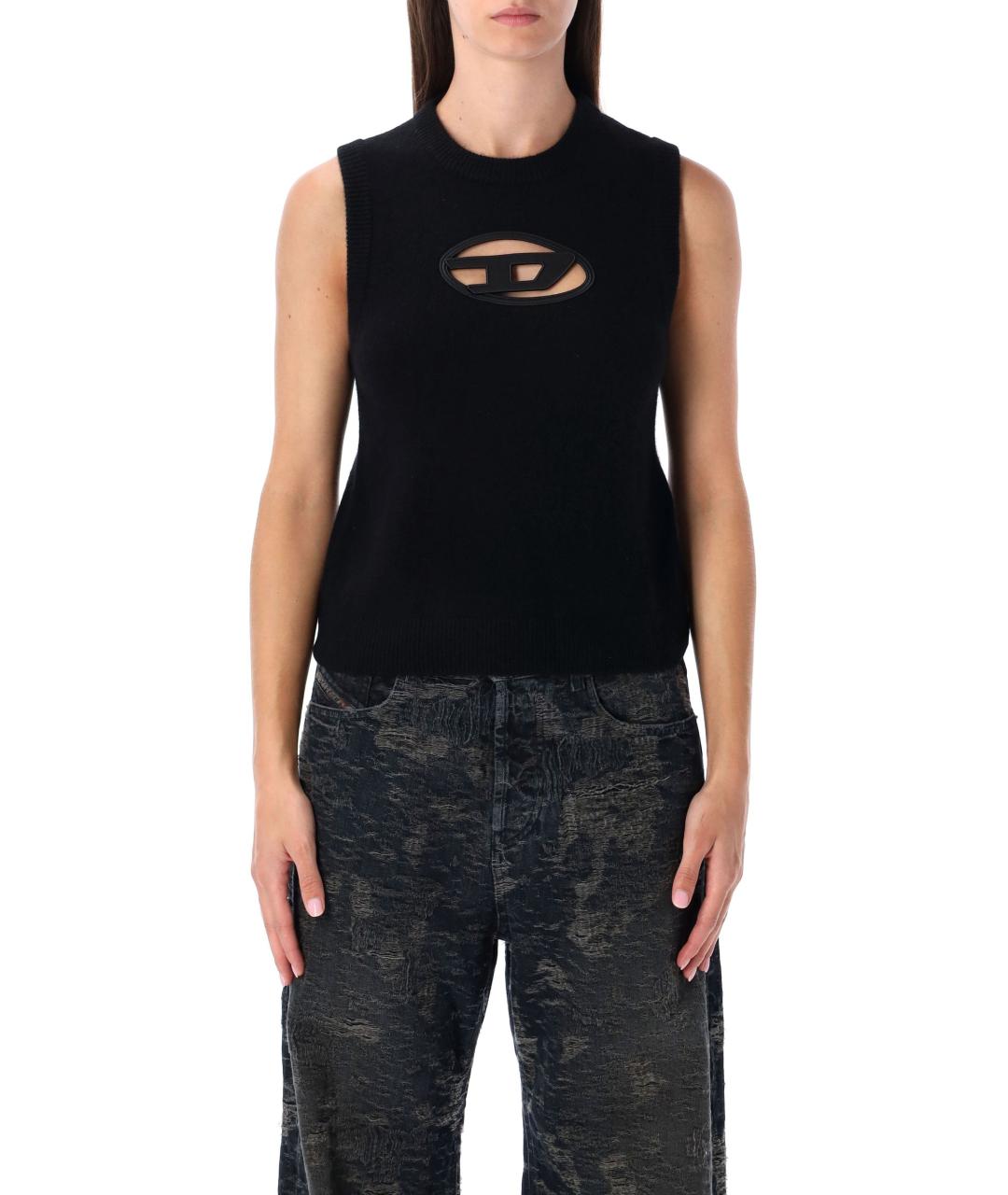 DIESEL Черная шерстяная жилетка, фото 6