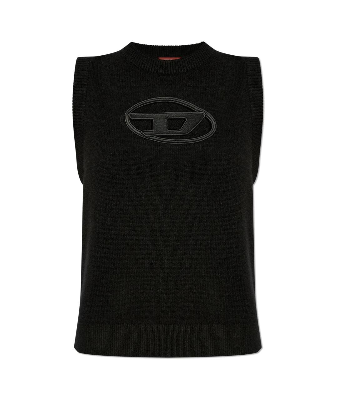 DIESEL Черная шерстяная жилетка, фото 1