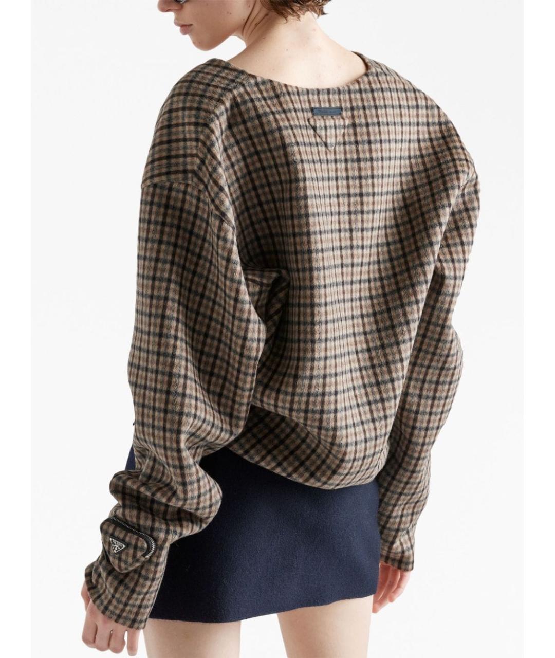 PRADA Мульти шерстяной джемпер / свитер, фото 2