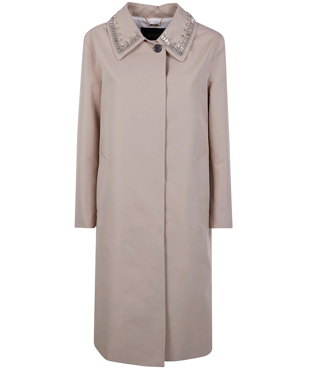 SEVENTY Бежевый полиэстеровый тренч/плащ, фото 1