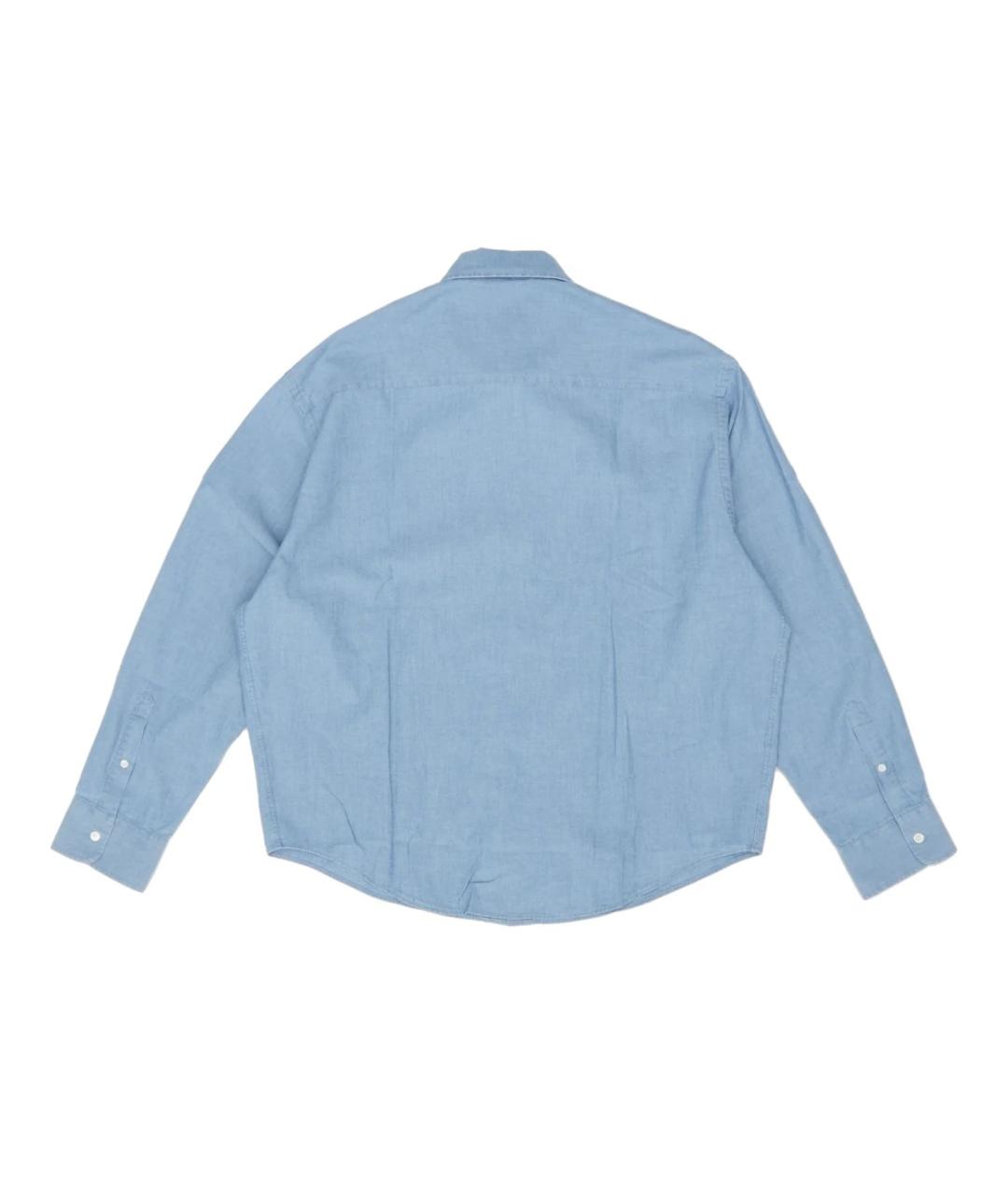 Ami Paris Синяя хлопковая кэжуал рубашка, фото 2