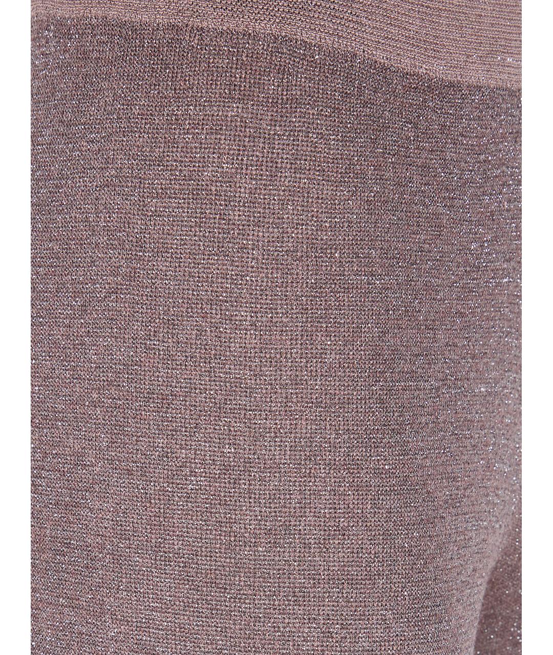 D.EXTERIOR Коричневые полиэстеровые прямые брюки, фото 3