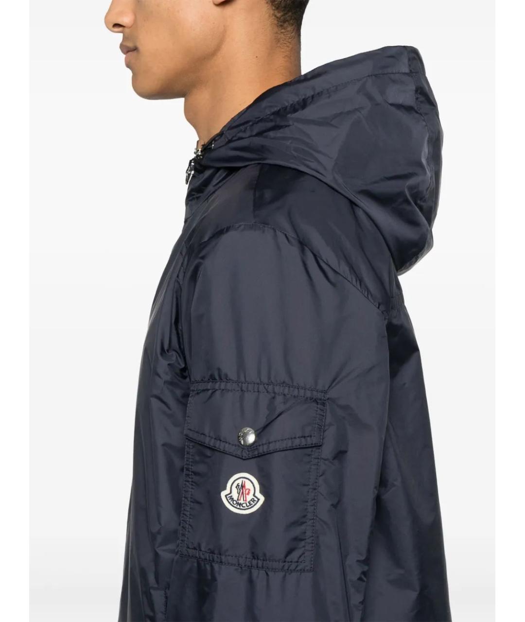 MONCLER Синяя полиамидовая куртка, фото 5