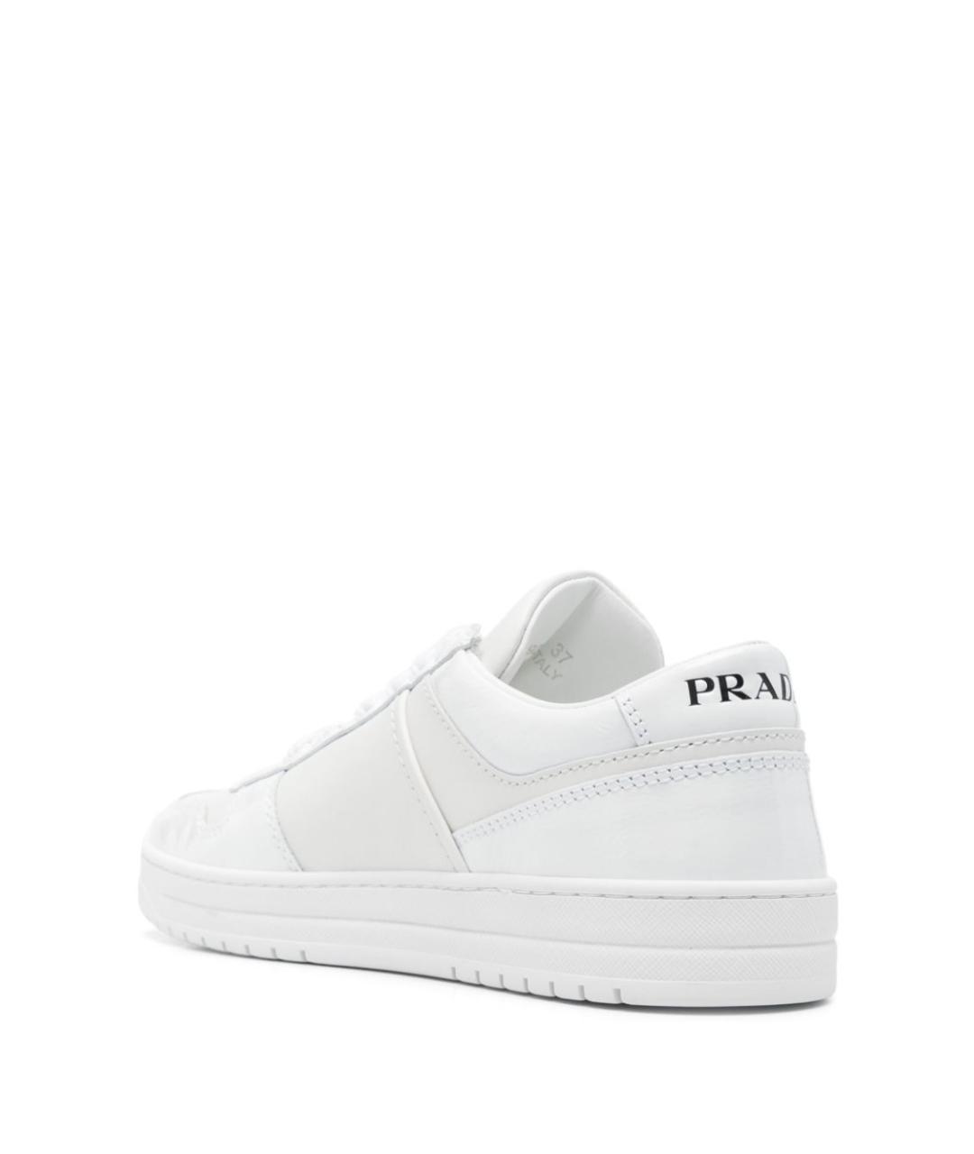 PRADA Белые кожаные кроссовки, фото 2