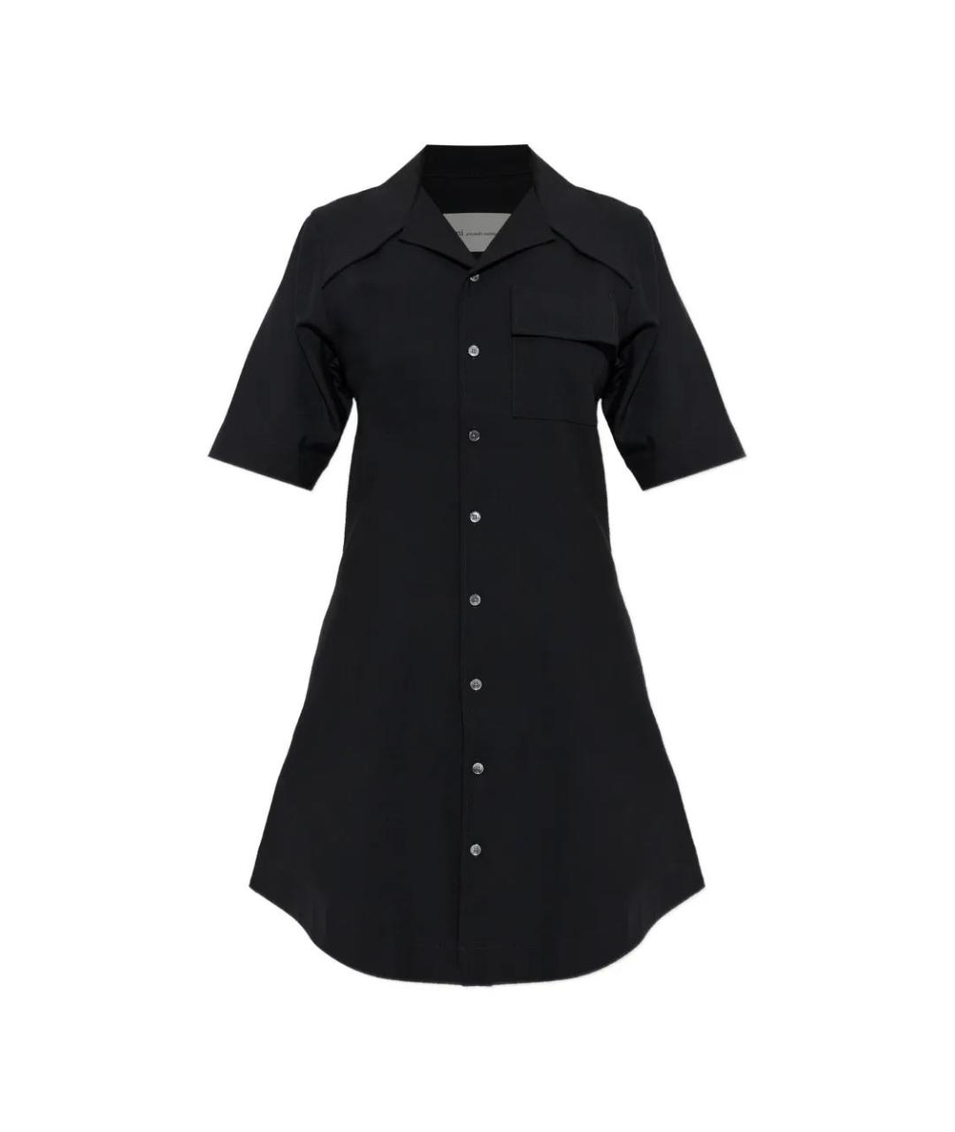 Ami Paris Черное шерстяное повседневное платье, фото 1