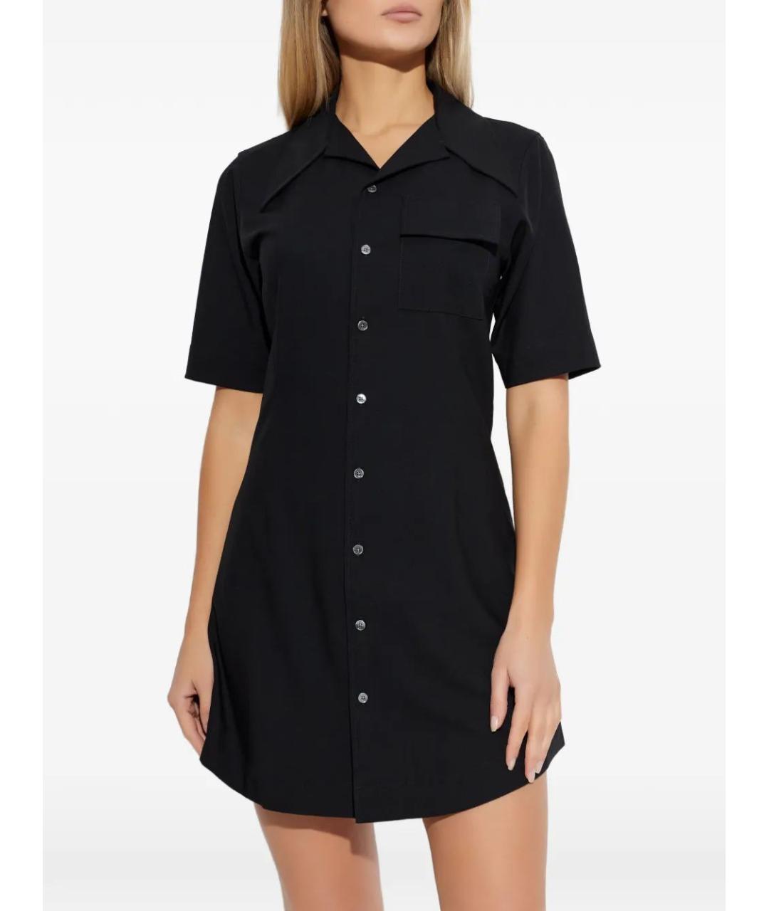 Ami Paris Черное шерстяное повседневное платье, фото 3