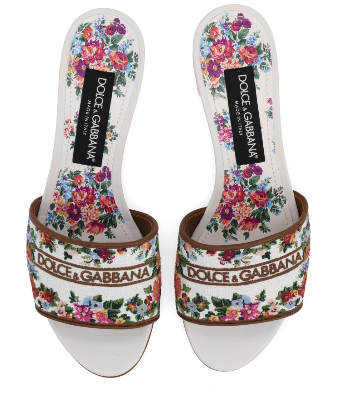 DOLCE&GABBANA Мульти текстильные сандалии, фото 5