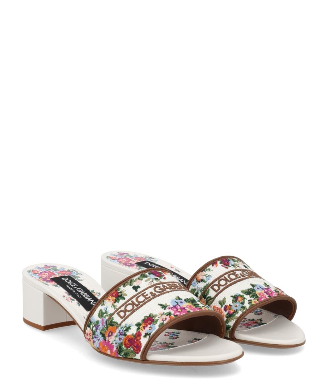 DOLCE&GABBANA Мульти текстильные сандалии, фото 2