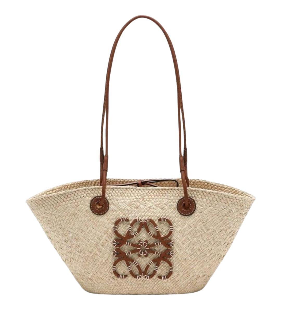 LOEWE Бежевая сумка тоут, фото 1