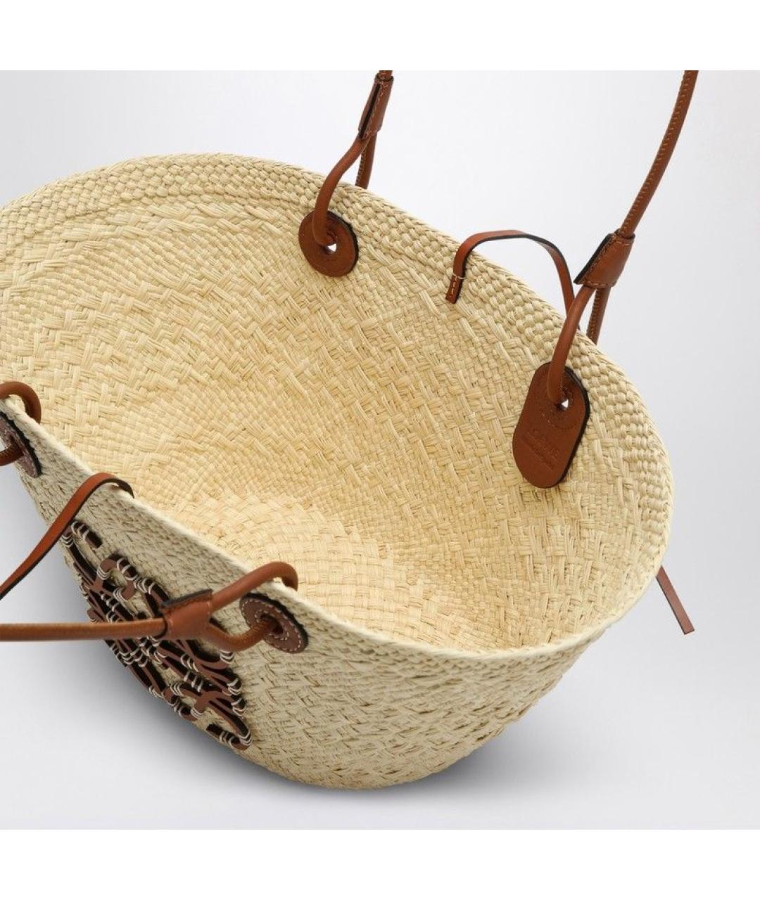 LOEWE Бежевая сумка тоут, фото 4