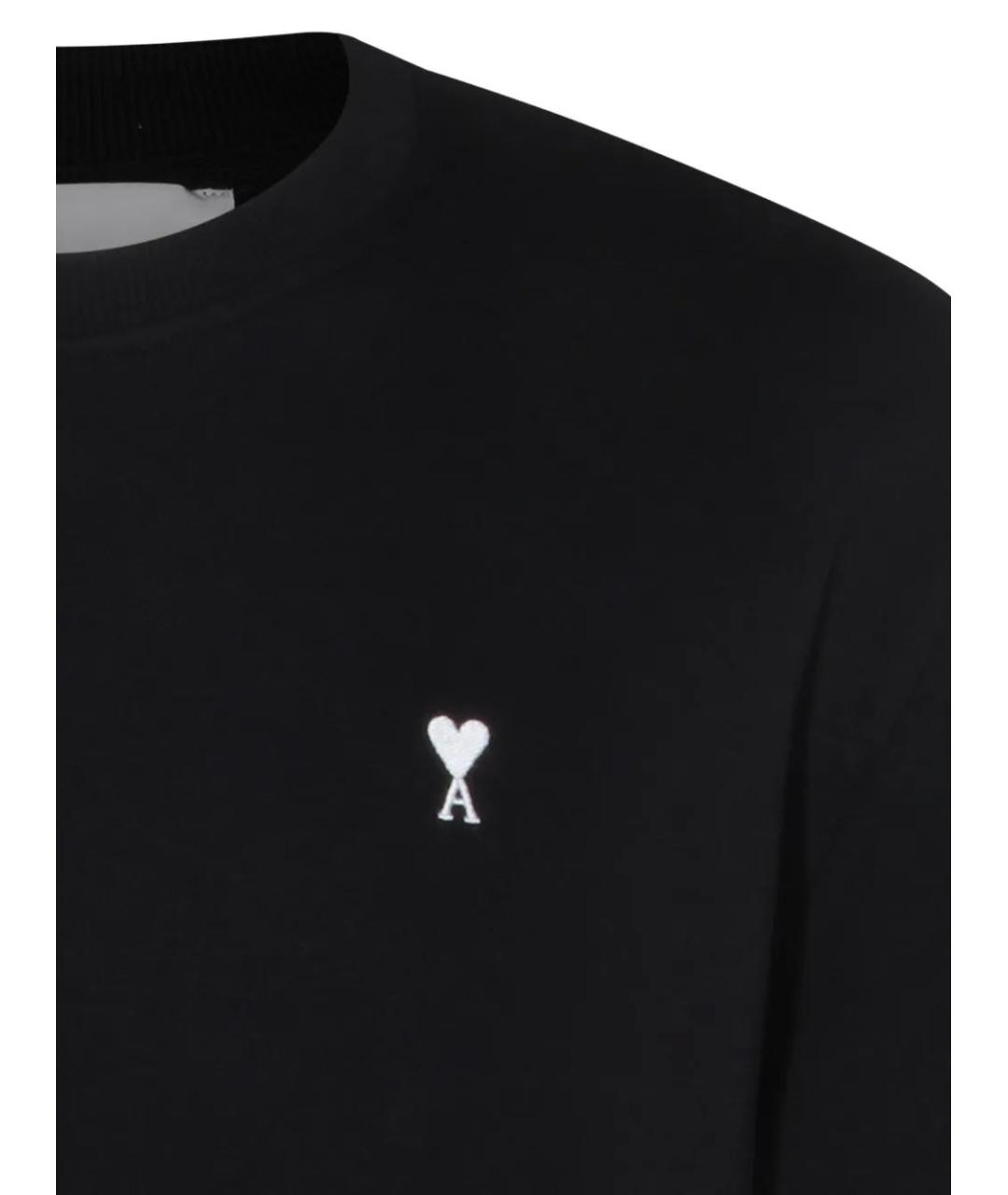 Ami Paris Черный хлопковый джемпер / свитер, фото 3