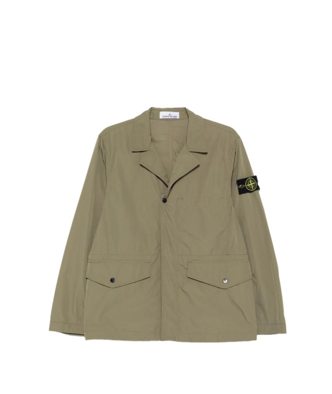 STONE ISLAND Зеленая полиамидовая куртка, фото 1