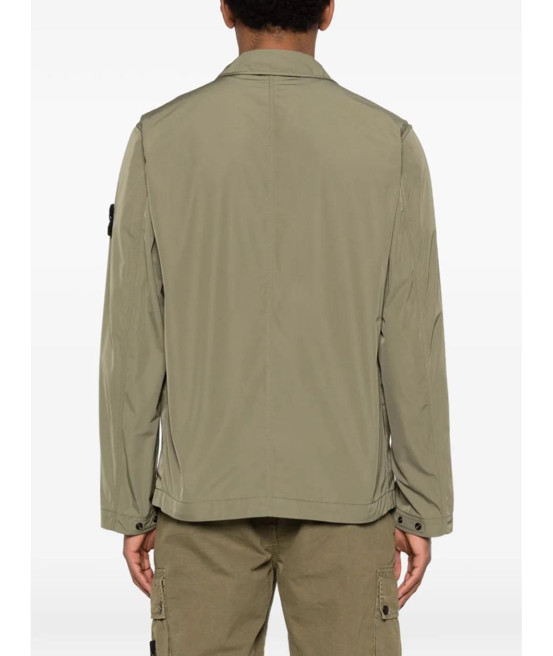 STONE ISLAND Зеленая полиамидовая куртка, фото 4