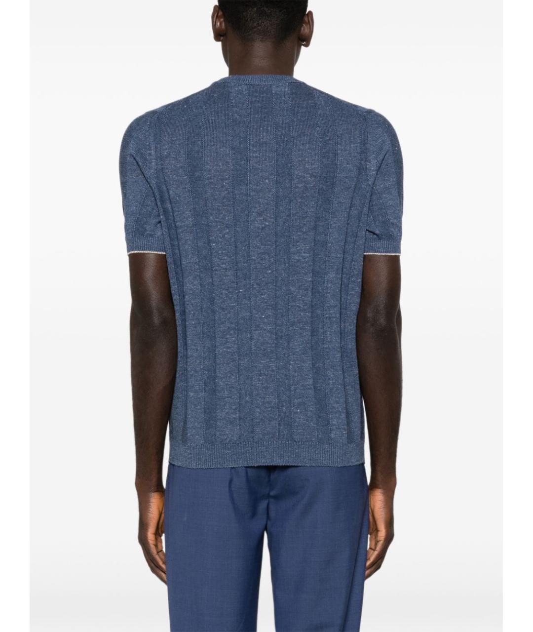 BRUNELLO CUCINELLI Синий джемпер / свитер, фото 4