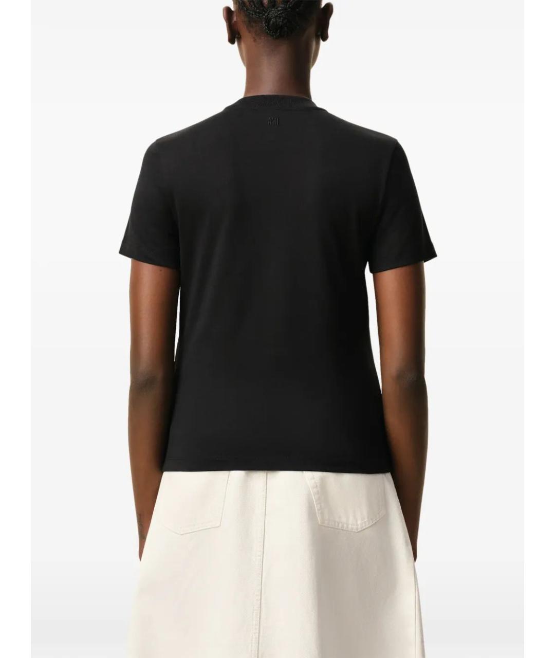 Ami Paris Черная хлопковая футболка, фото 4