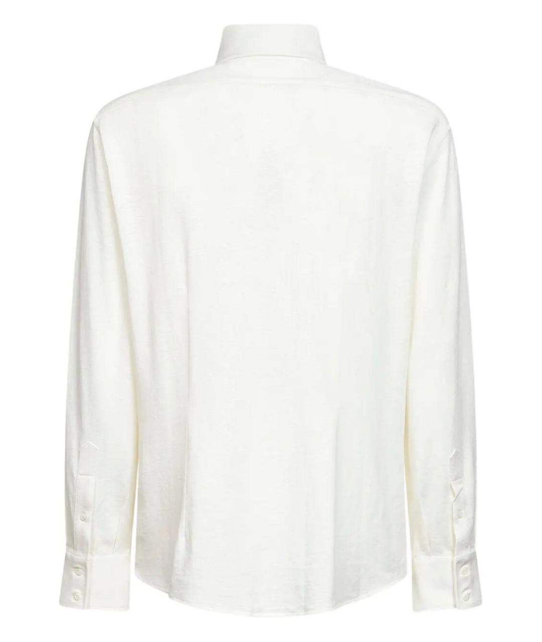 BRUNELLO CUCINELLI Белая хлопковая классическая рубашка, фото 2