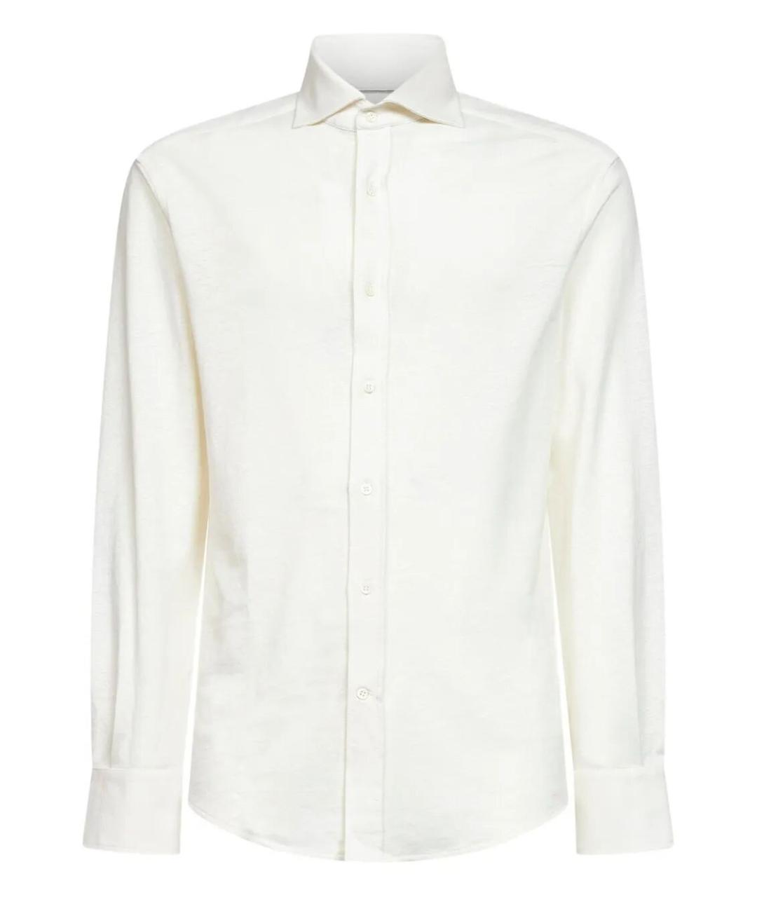 BRUNELLO CUCINELLI Белая хлопковая классическая рубашка, фото 1