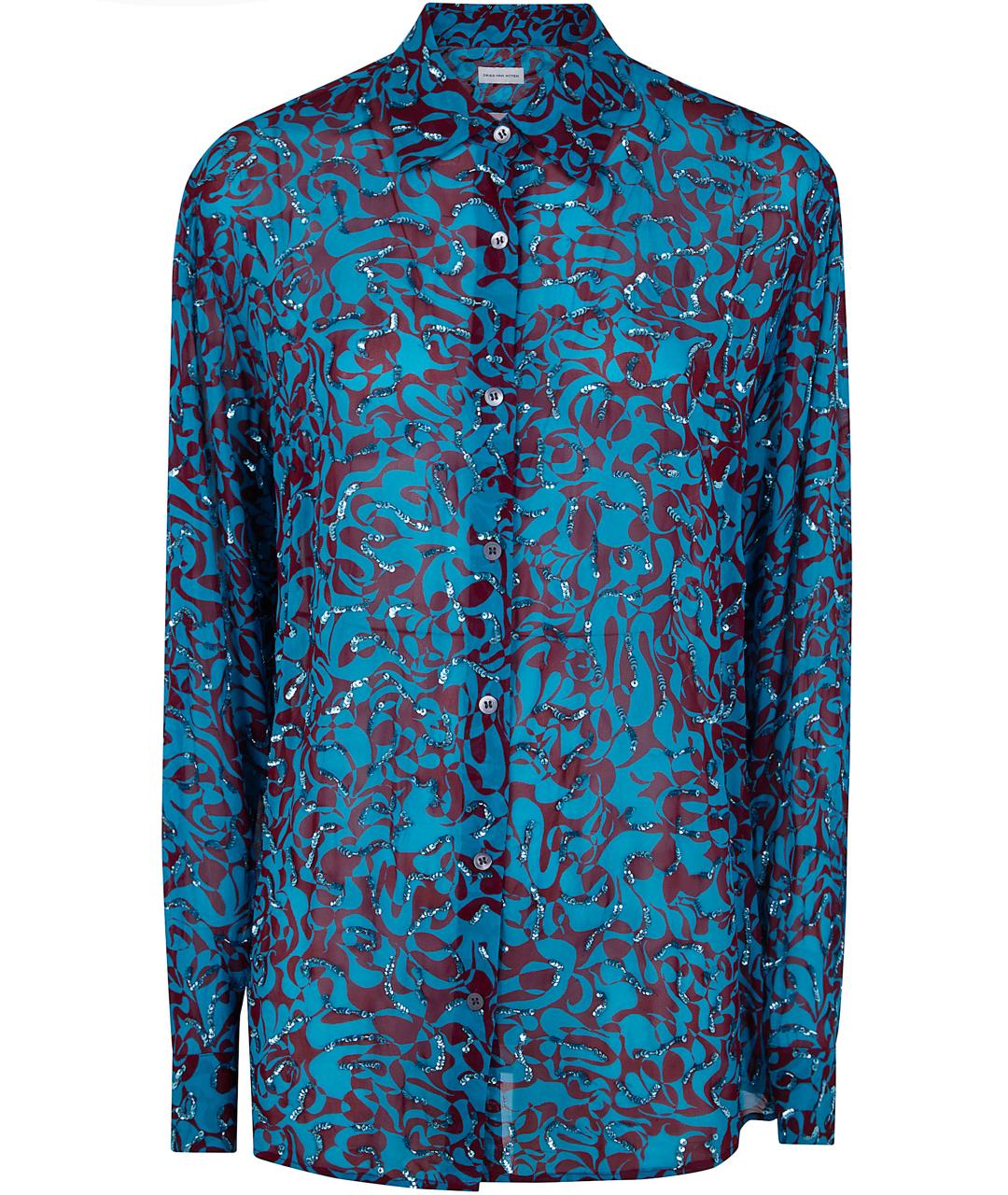 DRIES VAN NOTEN Синяя рубашка, фото 1