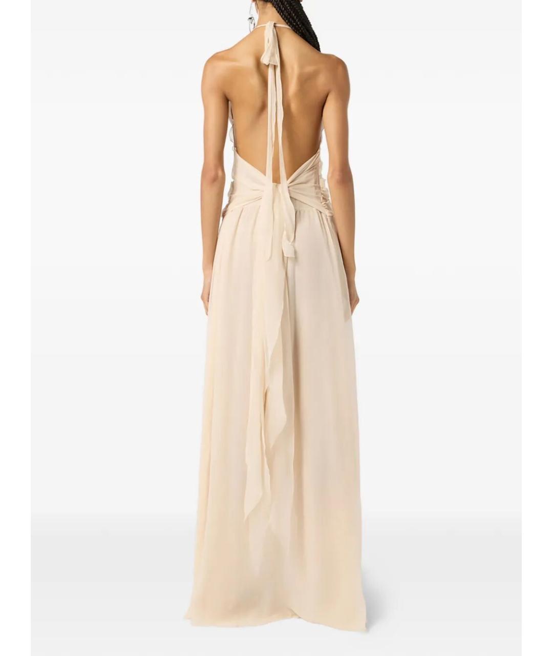 BLUMARINE Желтое вискозное вечернее платье, фото 5