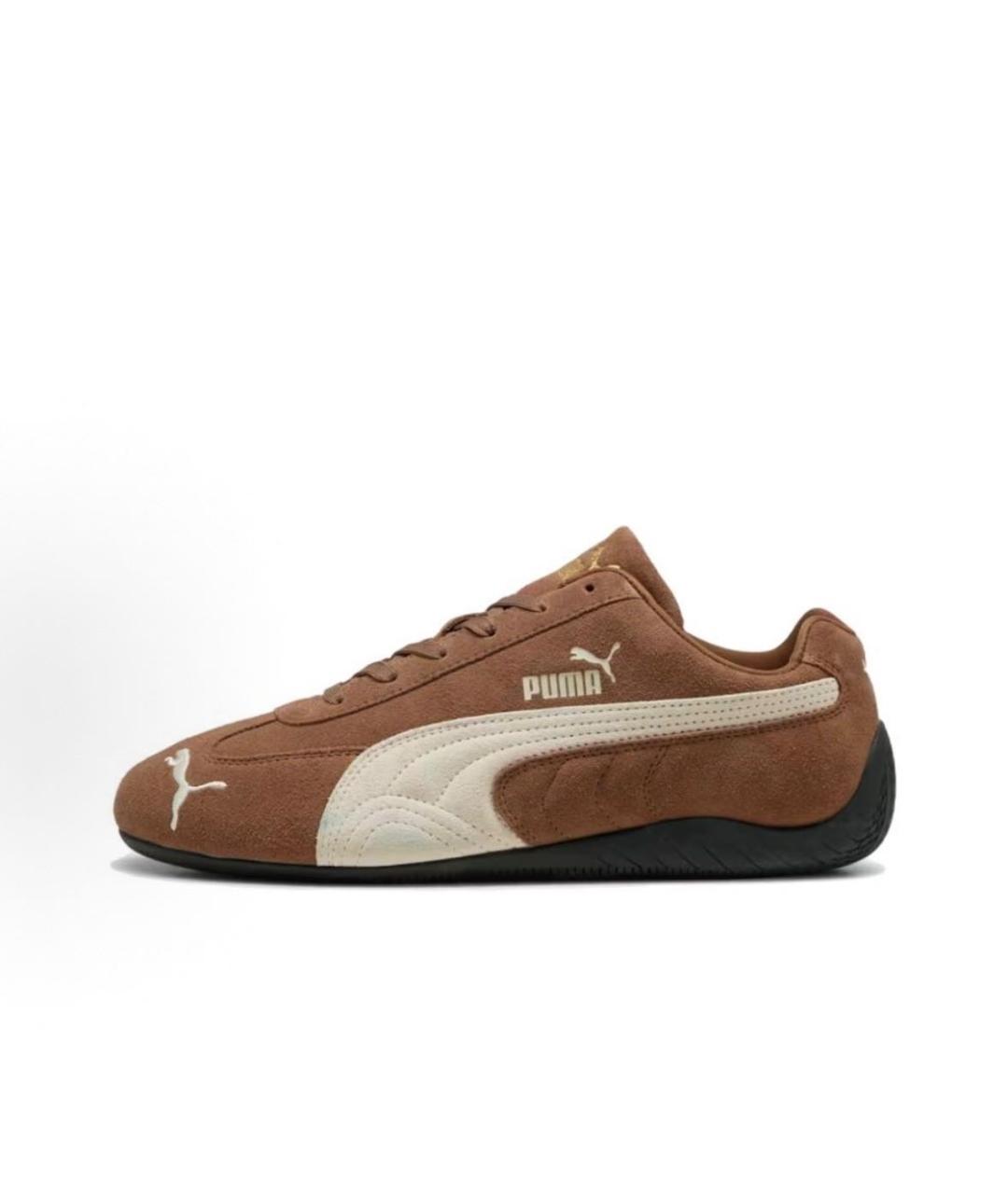 PUMA Коричневые замшевые кроссовки, фото 3