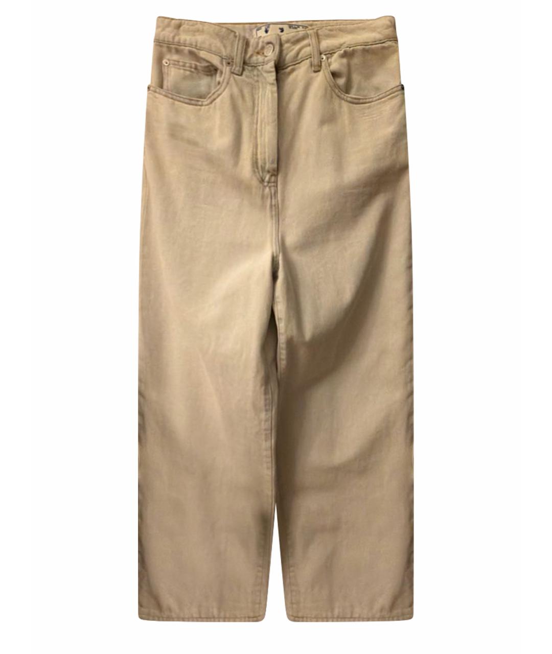 OFF-WHITE Голубые хлопковые прямые джинсы, фото 1