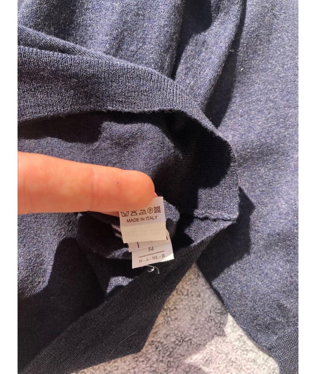 BRUNELLO CUCINELLI Темно-синий шерстяной джемпер / свитер, фото 5