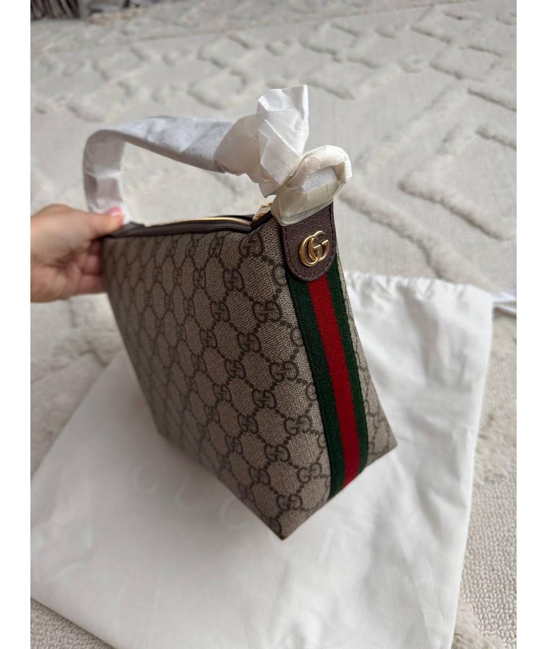 GUCCI Коричневая сумка с короткими ручками, фото 7
