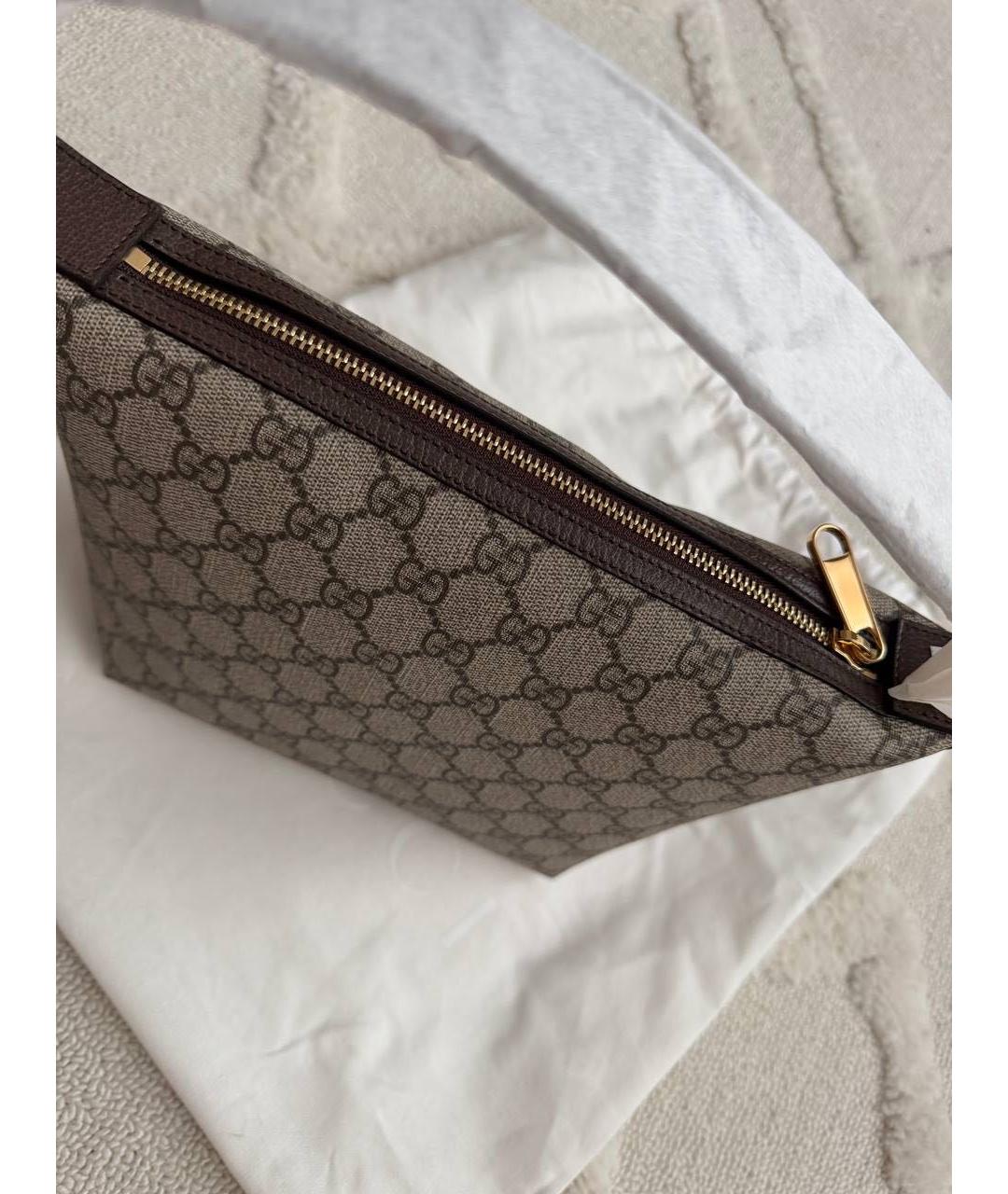 GUCCI Коричневая сумка с короткими ручками, фото 4