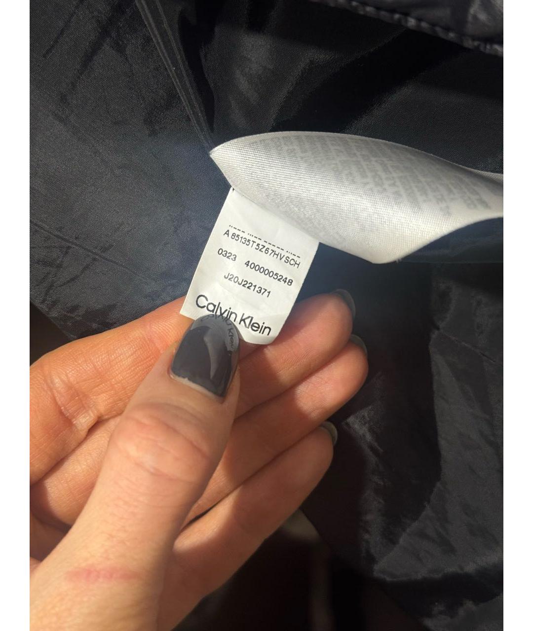 CALVIN KLEIN Черный меховой пуховик, фото 4