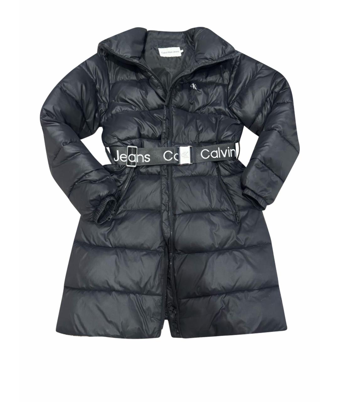 CALVIN KLEIN Черный меховой пуховик, фото 1