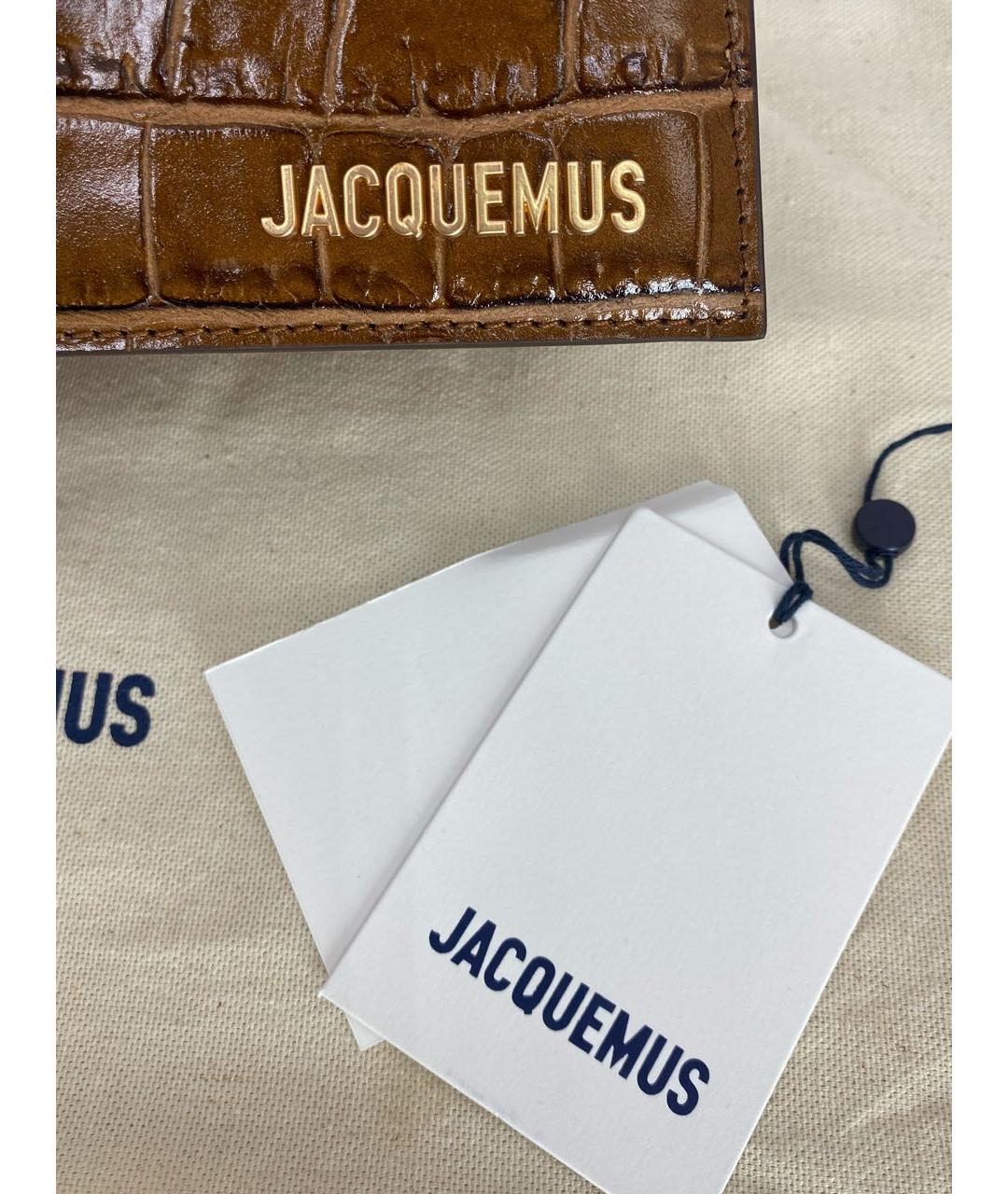 JACQUEMUS Коричневая кожаная сумка через плечо, фото 7