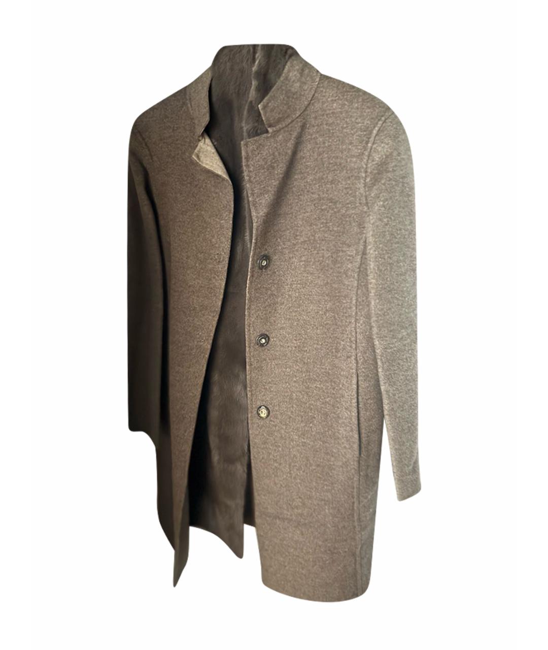 MANZONI 24 Коричневое кашемировое пальто, фото 1