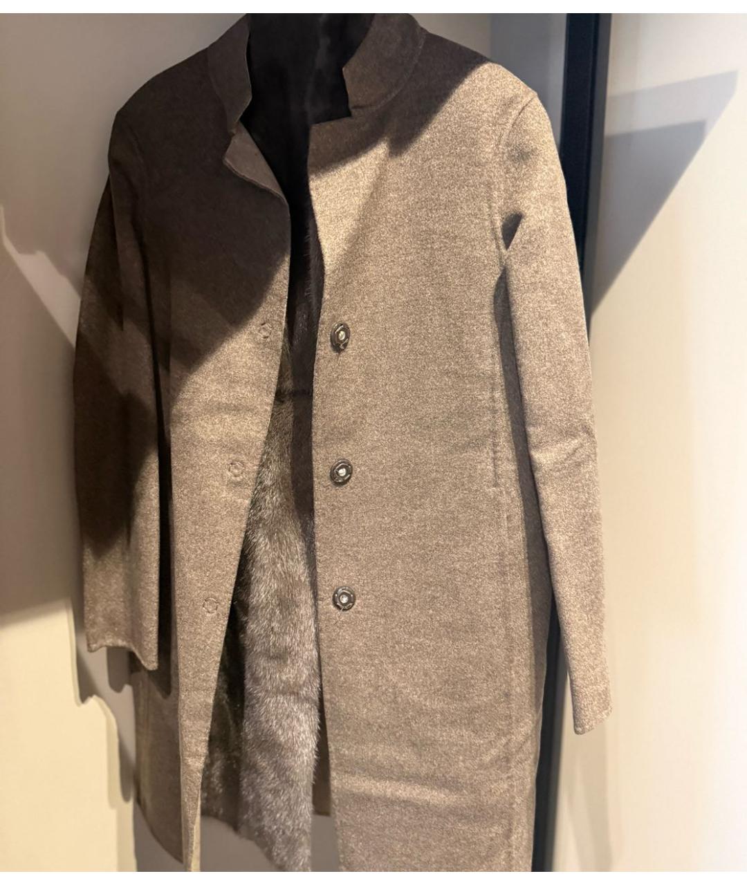 MANZONI 24 Коричневое кашемировое пальто, фото 7