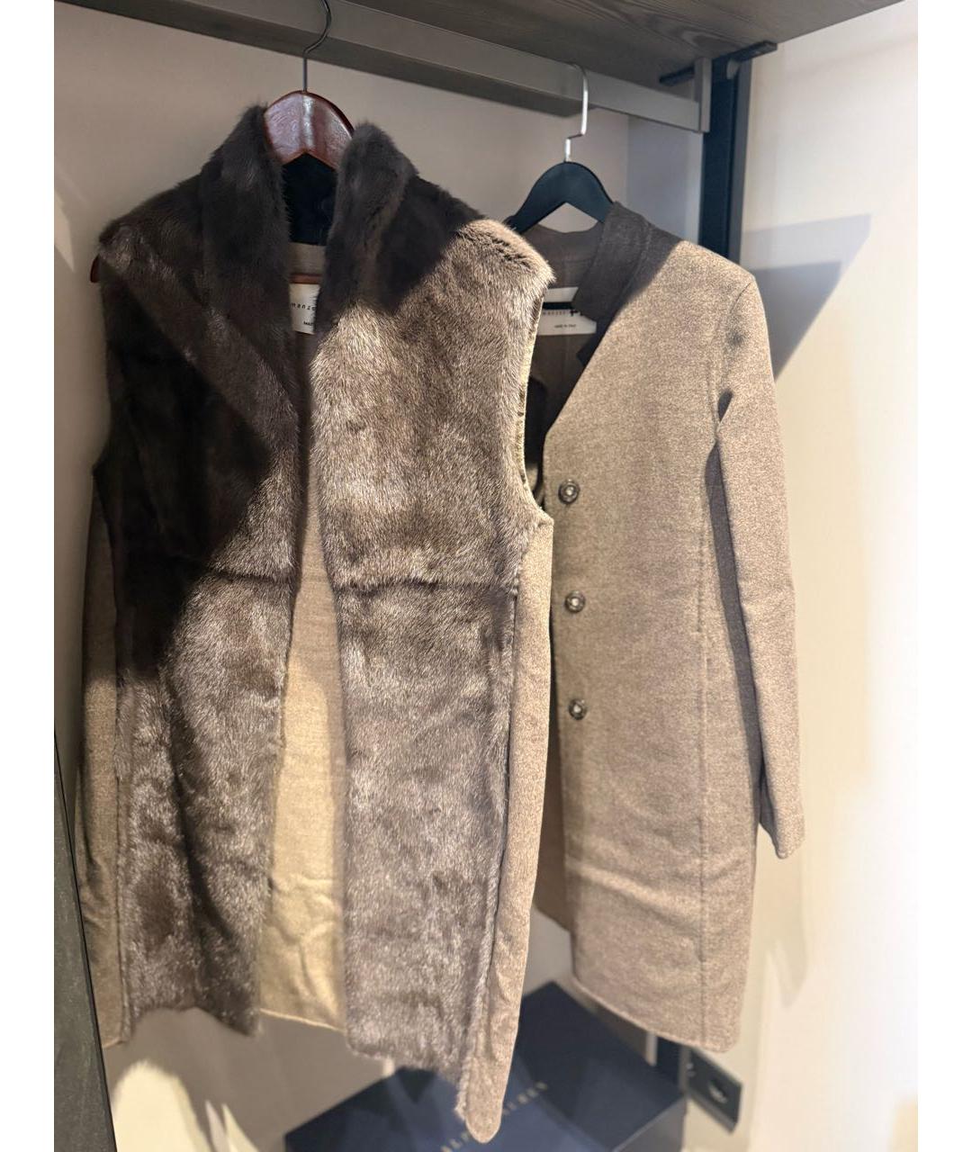 MANZONI 24 Коричневое кашемировое пальто, фото 5