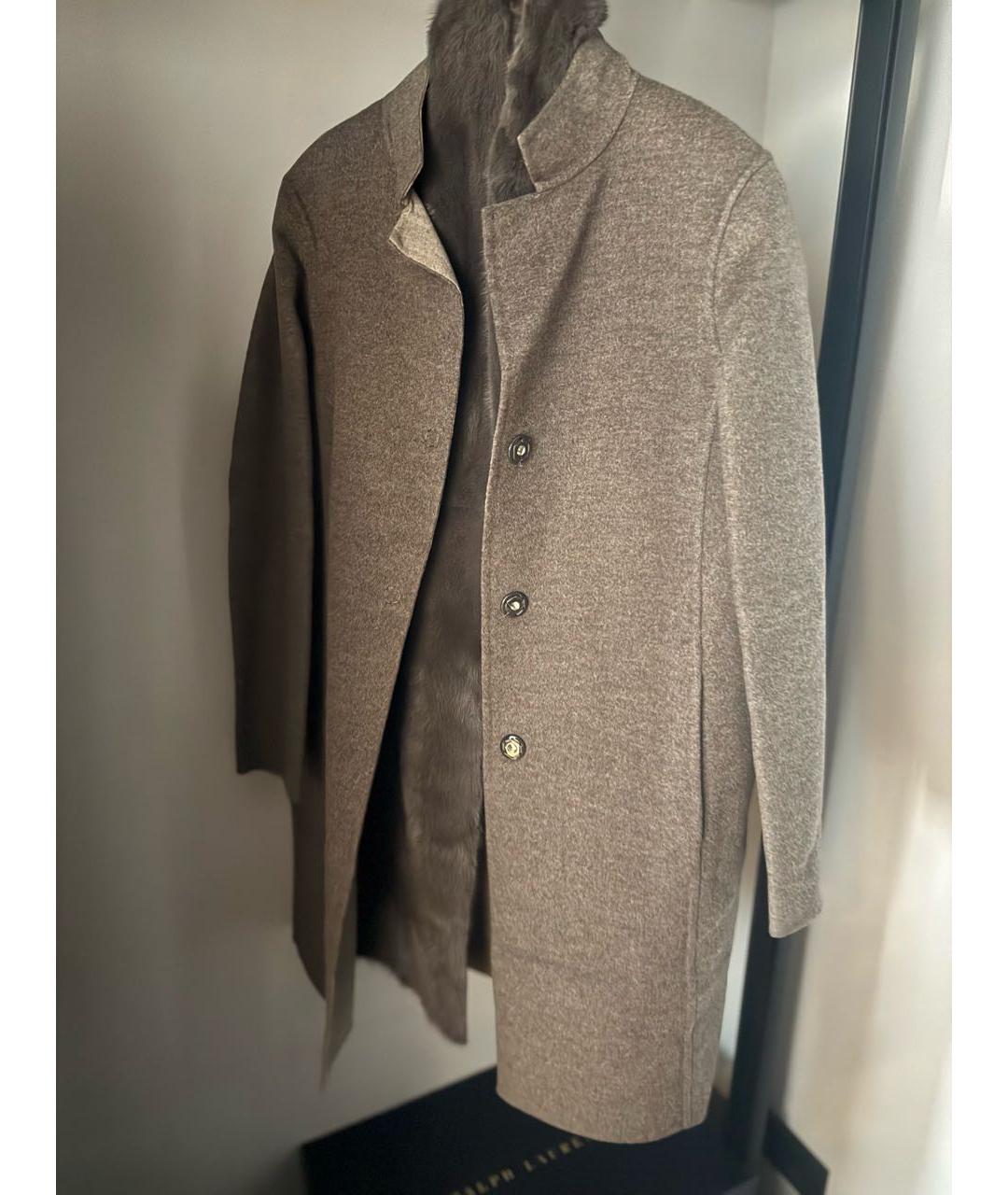 MANZONI 24 Коричневое кашемировое пальто, фото 6